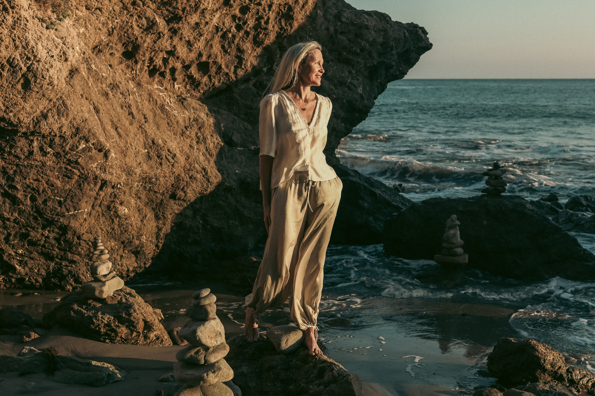 Daniella Hunter, founder of phytovive, at the ocean